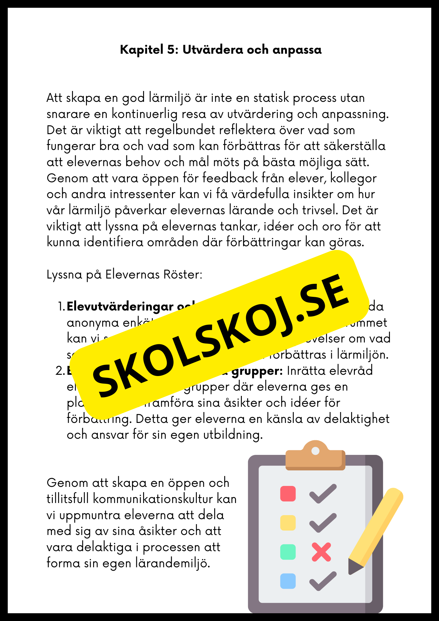 Trivsel, tillväxt och lärande - Häfte