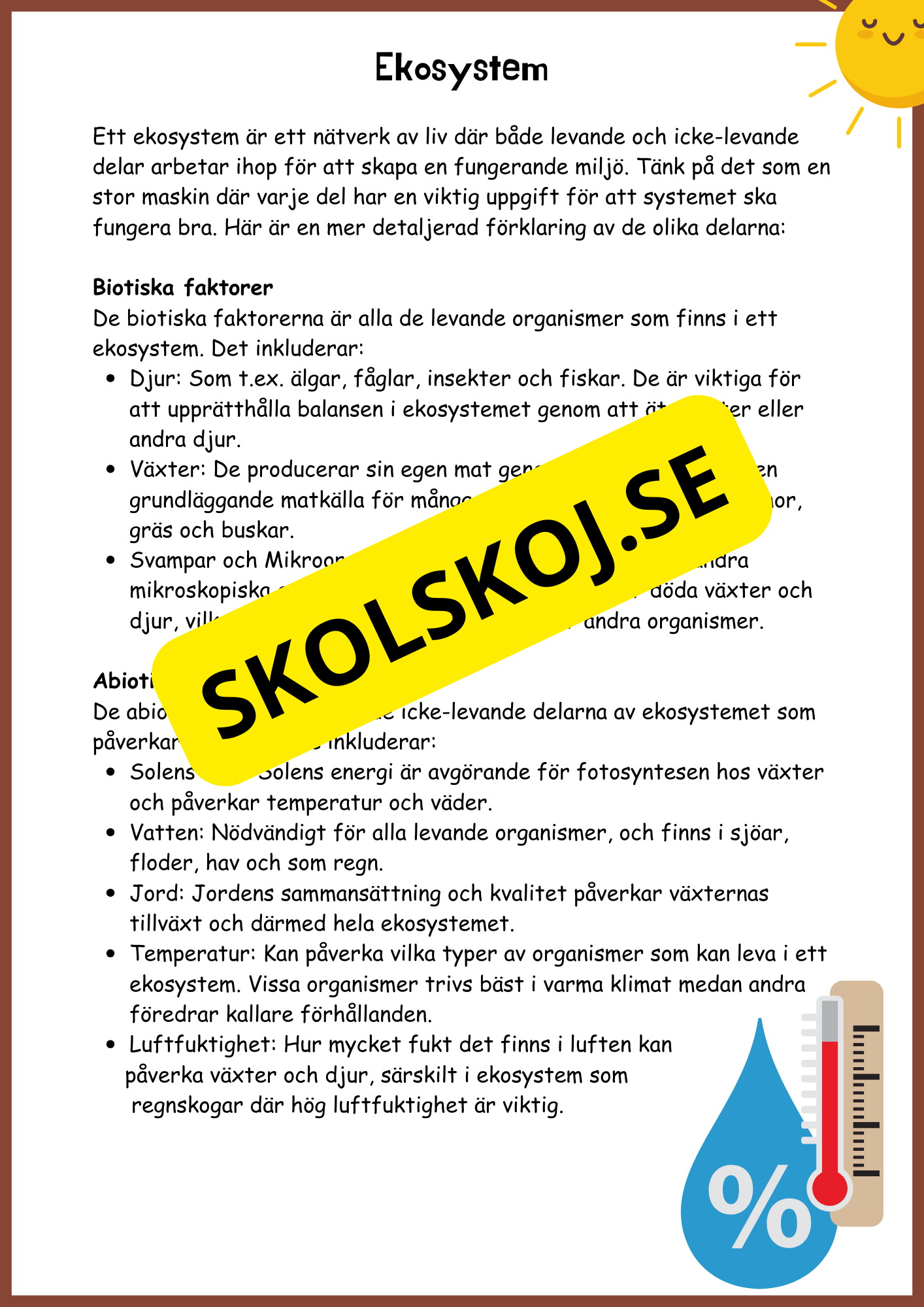 Upptäck ekosystem - Årskurs 5