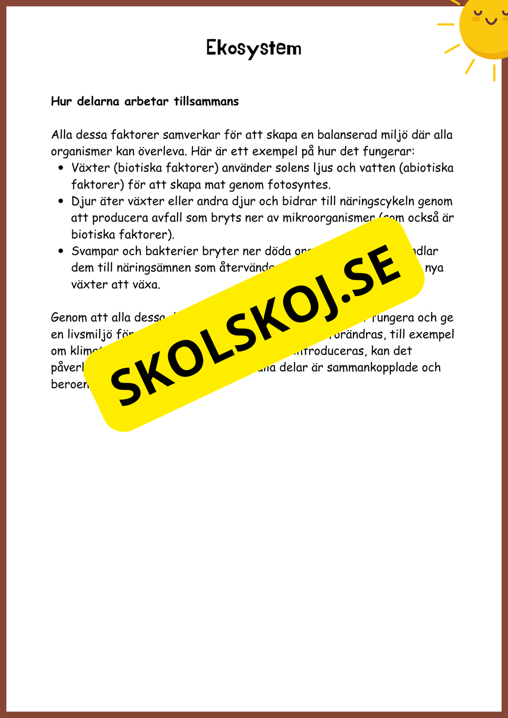Upptäck ekosystem - Årskurs 5