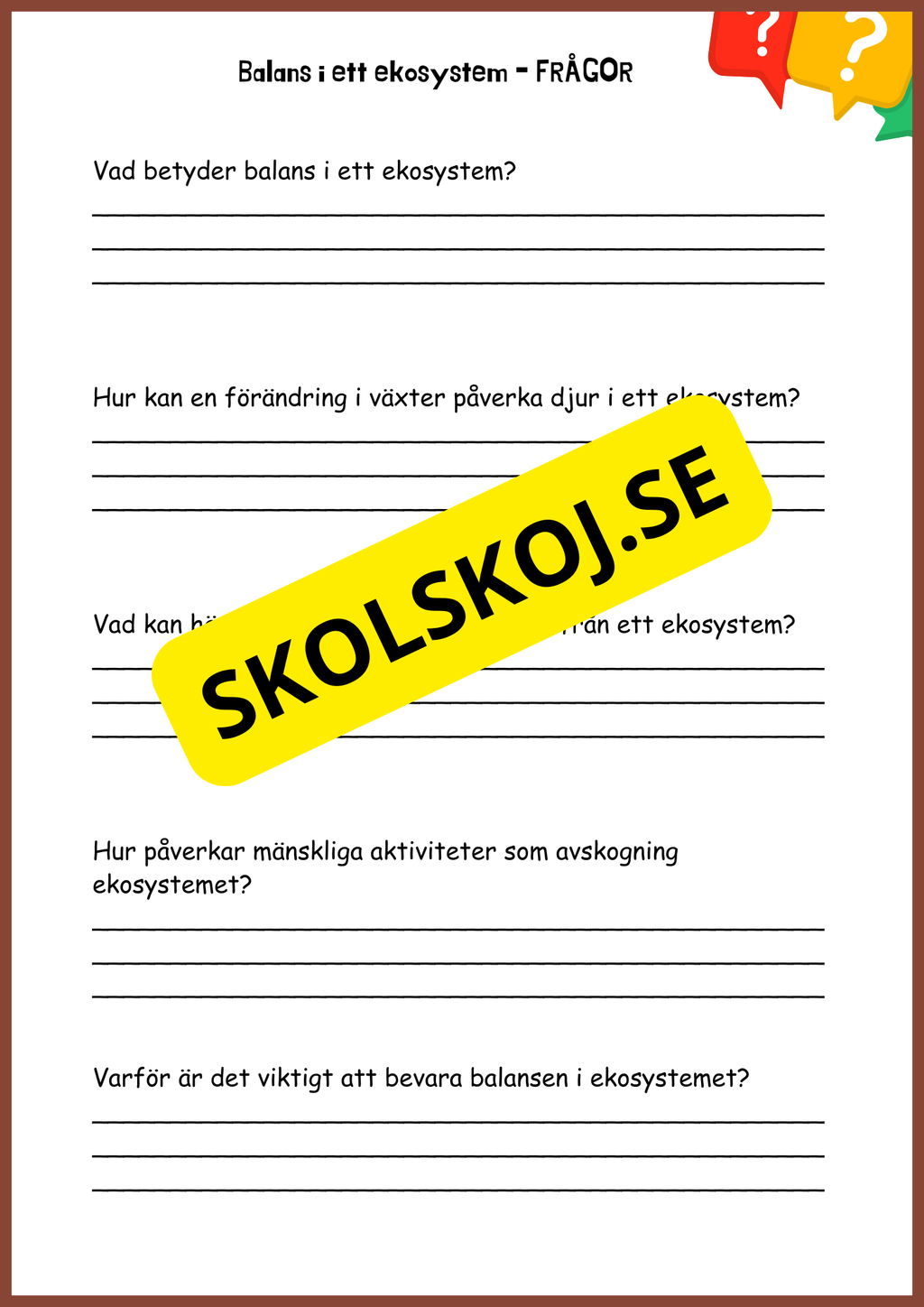 Upptäck ekosystem - Årskurs 5