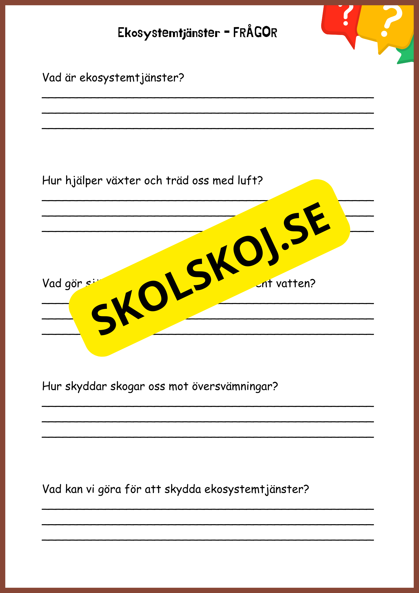 Upptäck ekosystem - Årskurs 5