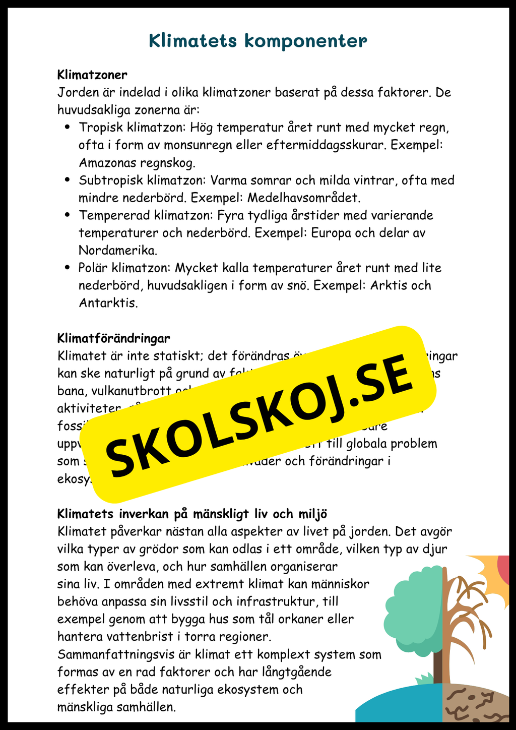 Upptäck jordens klimat- och vegetationszoner
