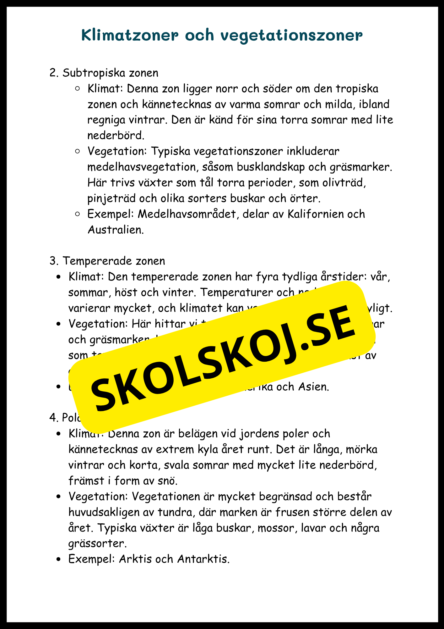 Upptäck jordens klimat- och vegetationszoner
