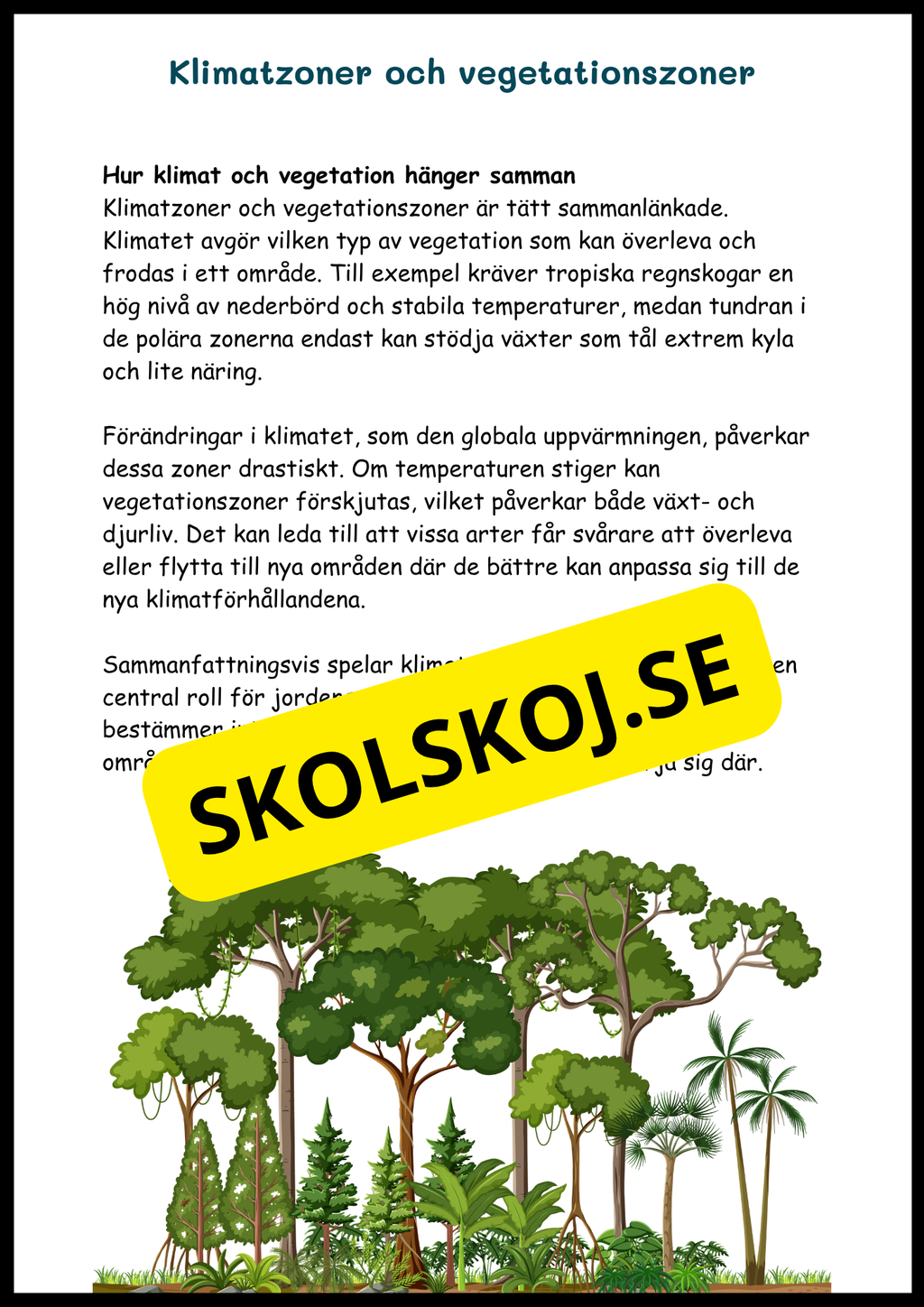 Upptäck jordens klimat- och vegetationszoner