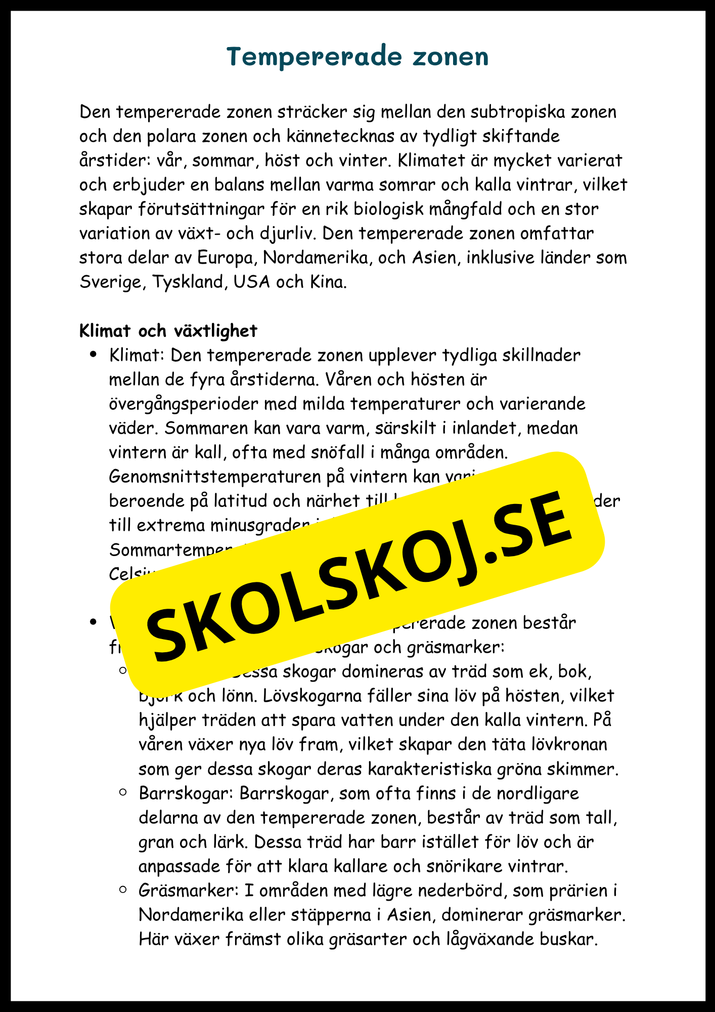 Upptäck jordens klimat- och vegetationszoner