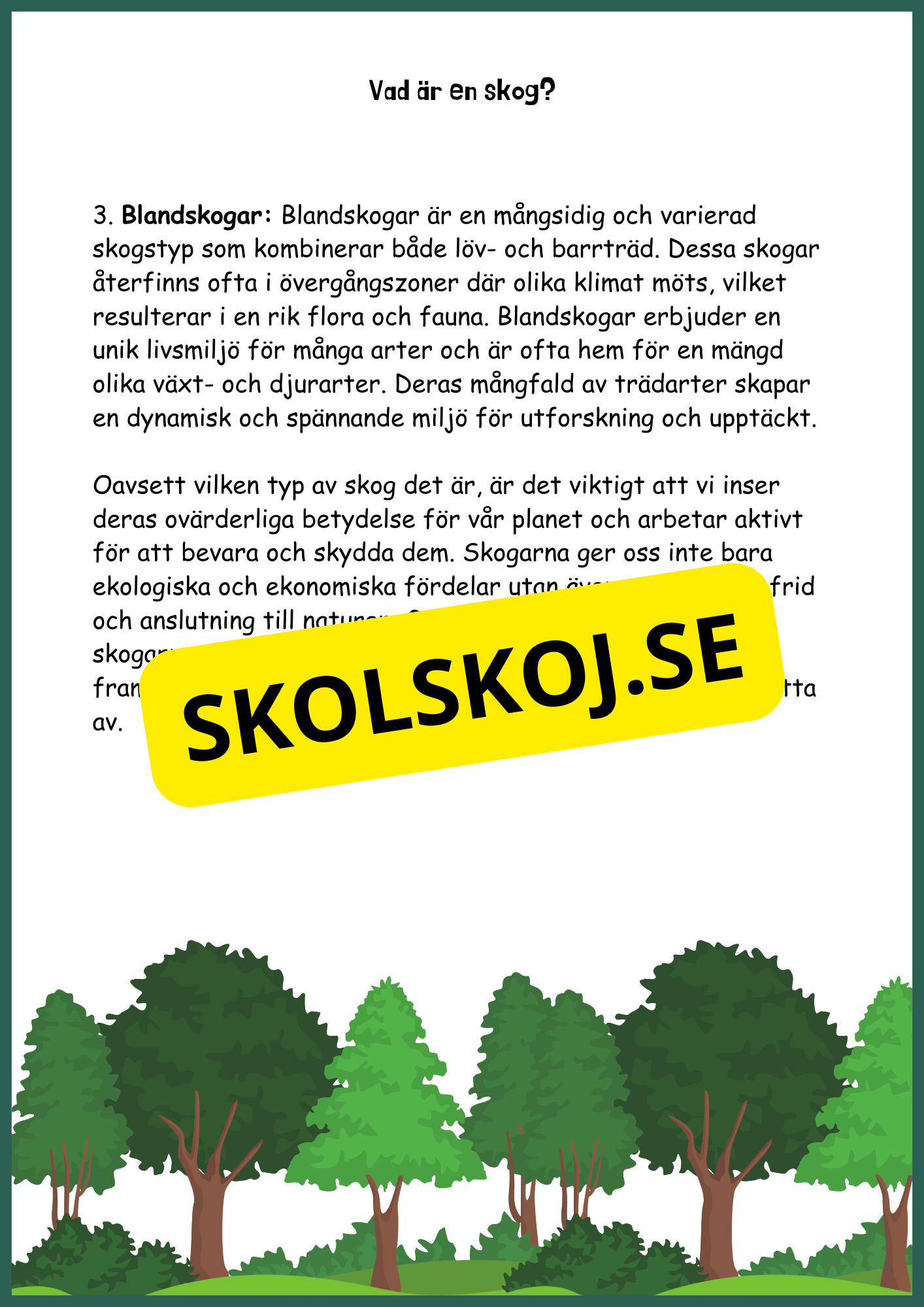 Upptäck skogens hemligheter - Årskurs 4 - 6