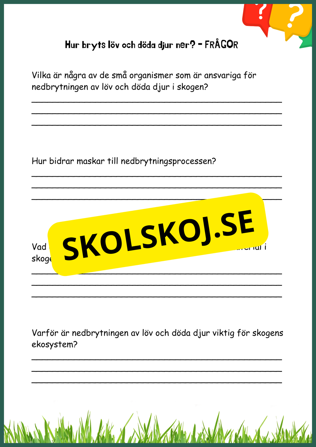 Upptäck skogens hemligheter - Årskurs 4 - 6