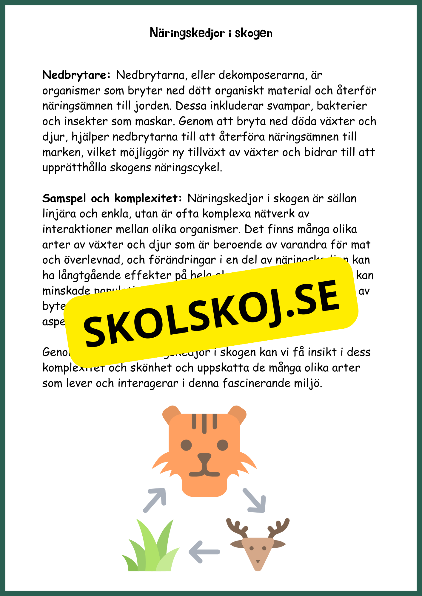 Upptäck skogens hemligheter - Årskurs 4 - 6