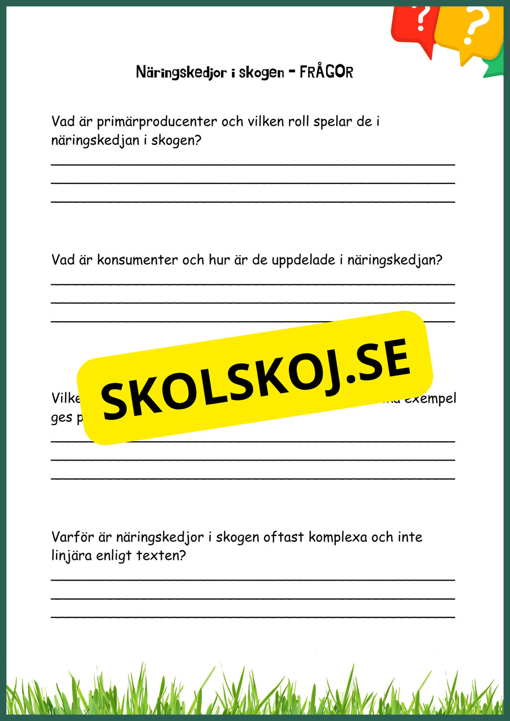 Upptäck skogens hemligheter - Årskurs 4 - 6