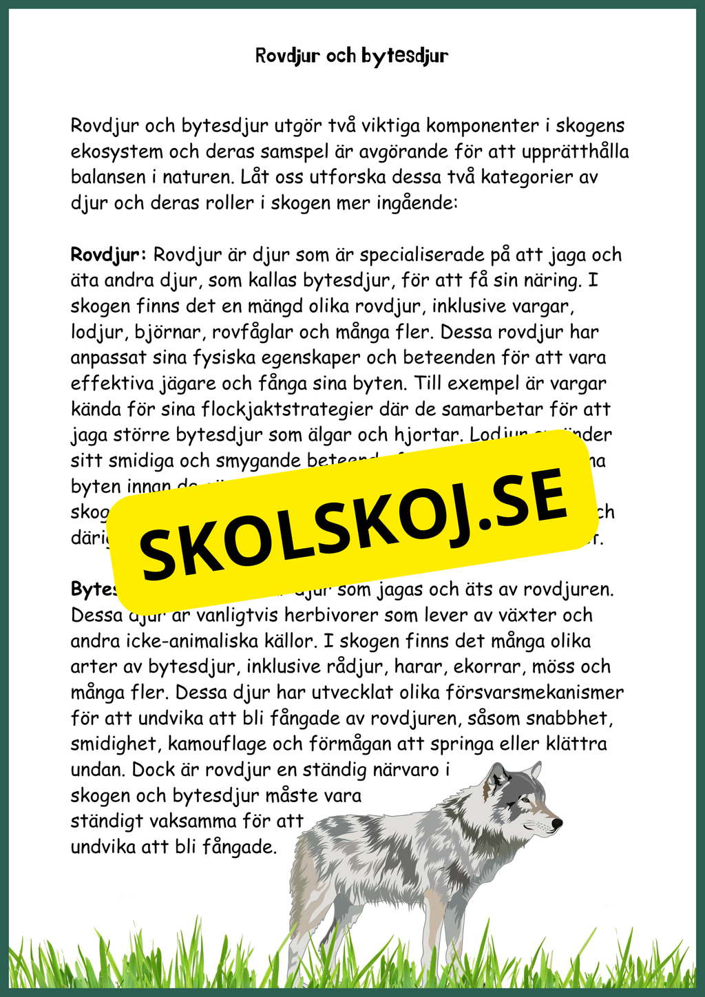 Upptäck skogens hemligheter - Årskurs 4 - 6