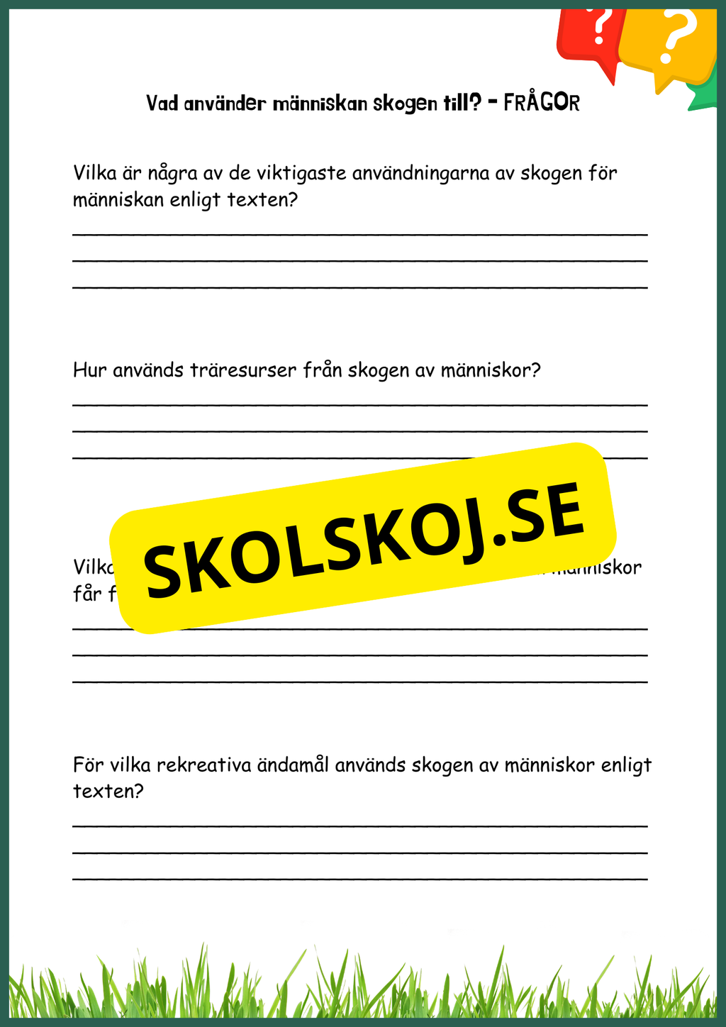 Upptäck skogens hemligheter - Årskurs 4 - 6