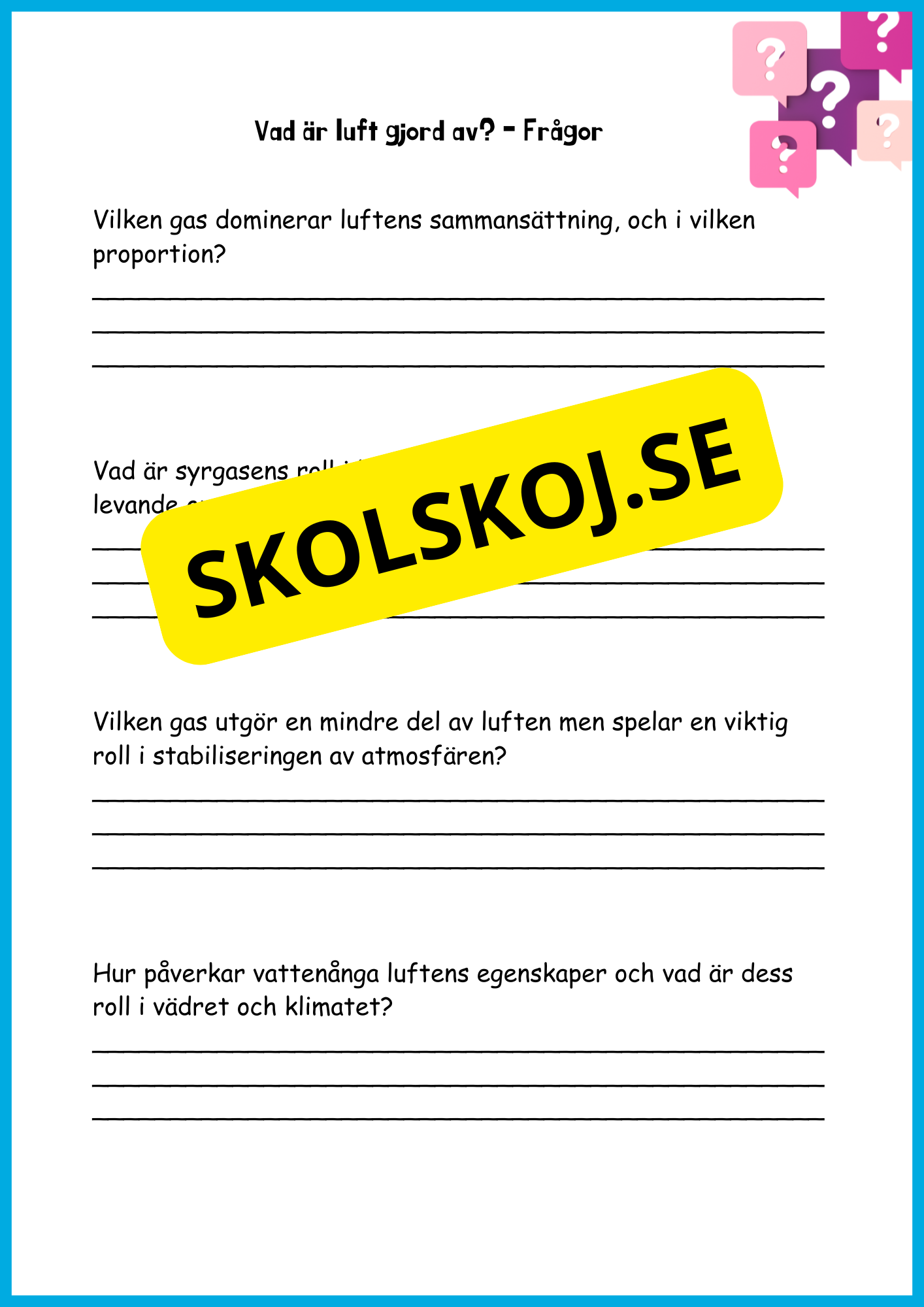 Utforska luften - Årskurs 4 - 6