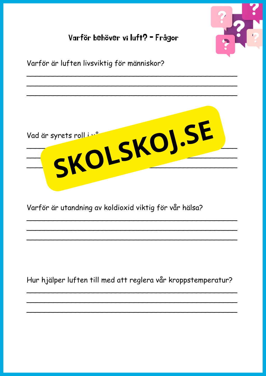 Utforska luften - Årskurs 4 - 6