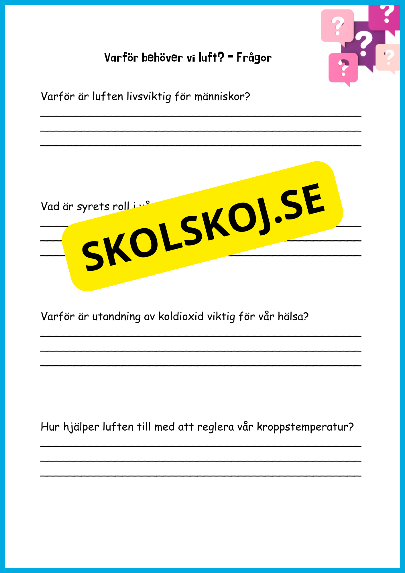 Utforska luften - Årskurs 4 - 6