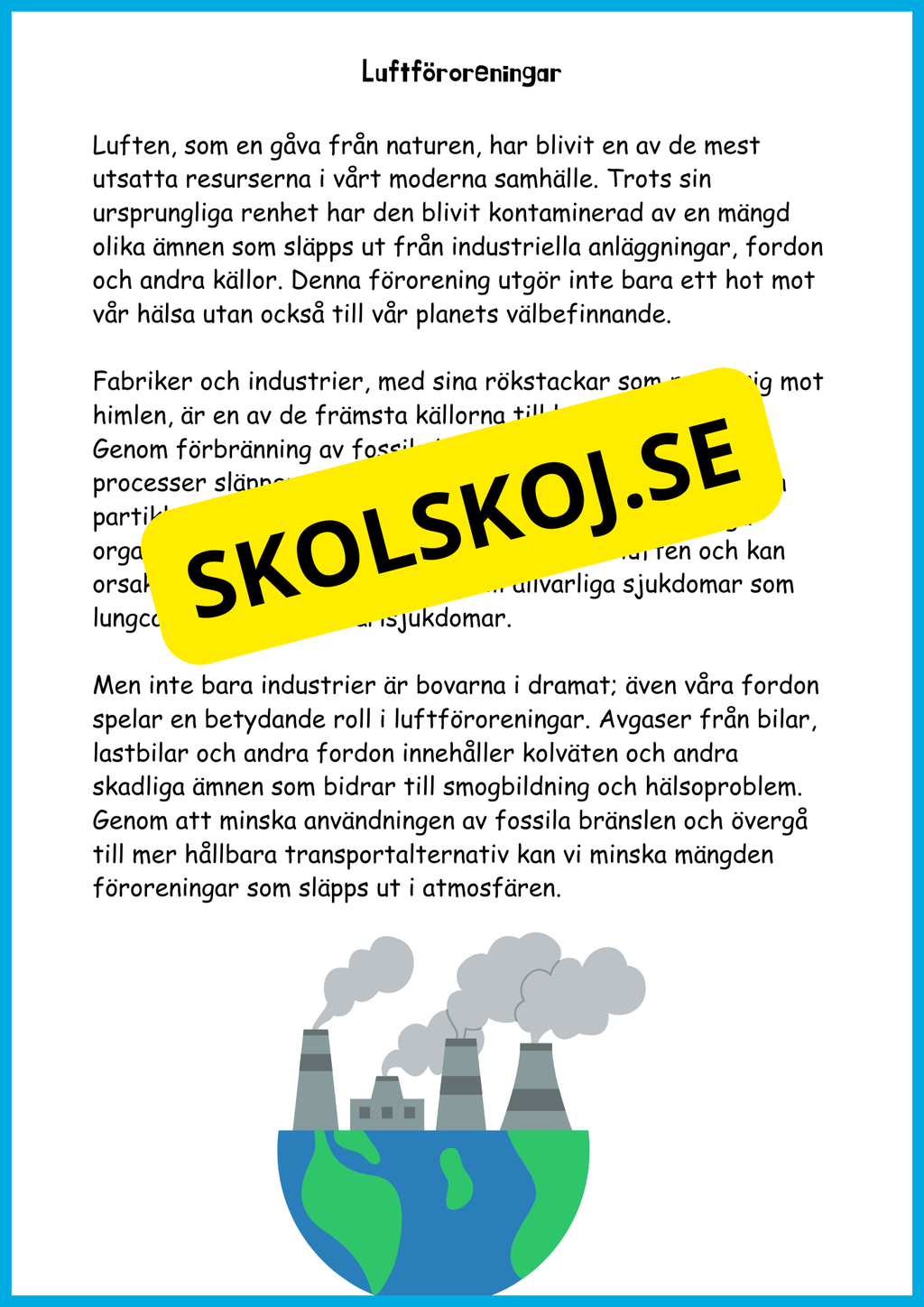Utforska luften - Årskurs 4 - 6