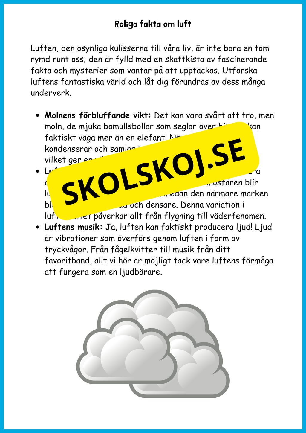 Utforska luften - Årskurs 4 - 6
