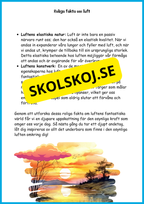Utforska luften - Årskurs 4 - 6