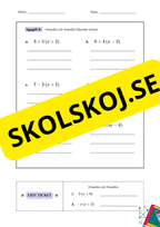 Utveckla och förenkla algebraiska uttryck - Årskurs 7 - 9