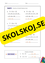 Utveckla och förenkla algebraiska uttryck - Årskurs 7 - 9
