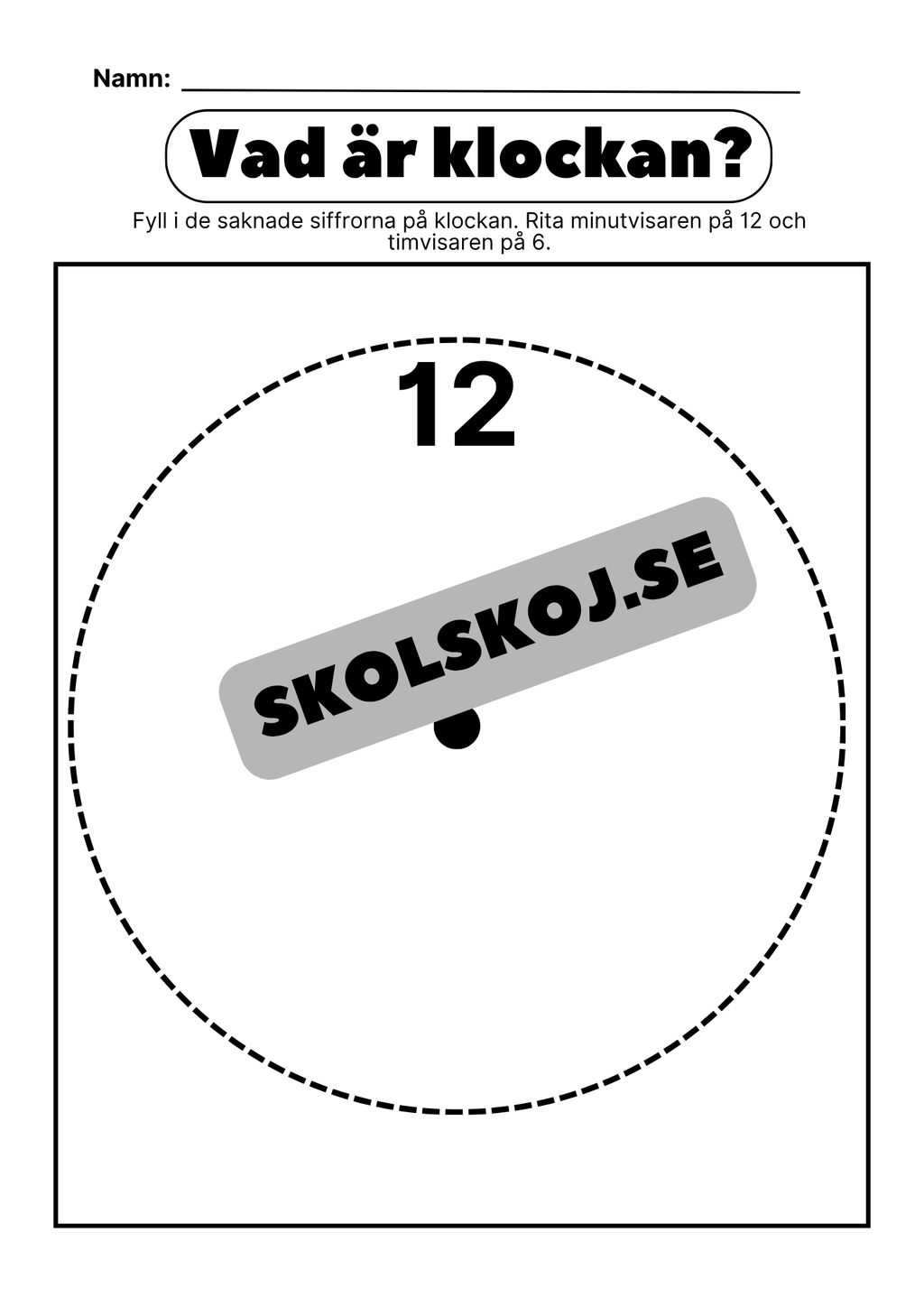 Vad är klockan - Halv, hel - Häfte