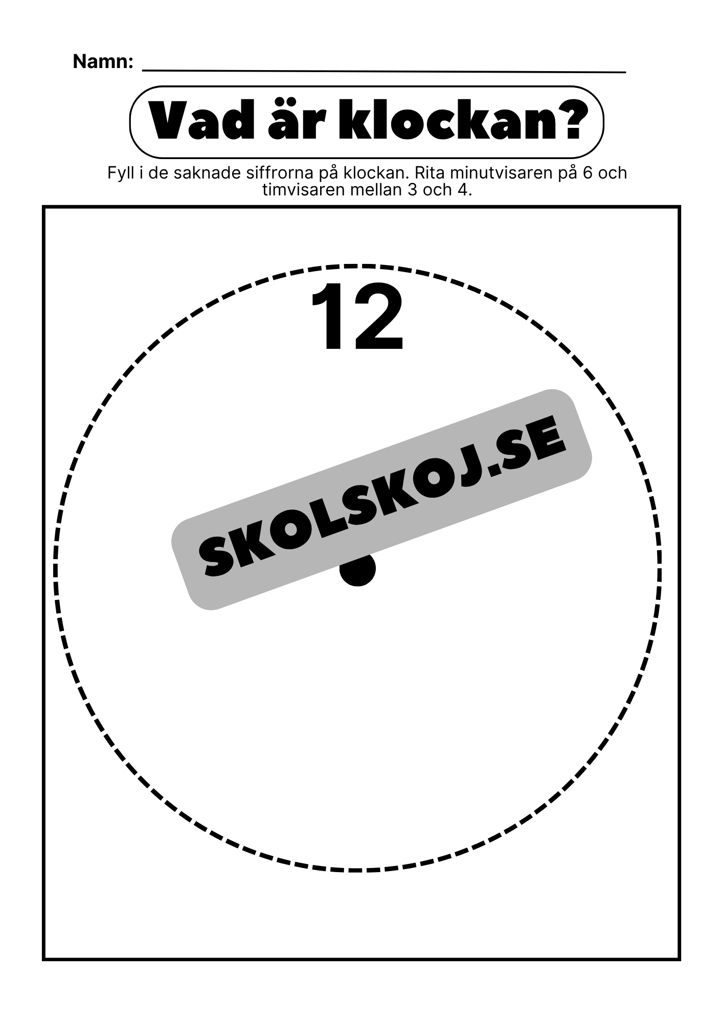 Vad är klockan - Halv, hel - Häfte