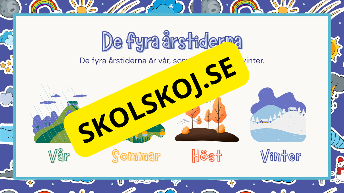 Väder och årstider – Faktahäfte