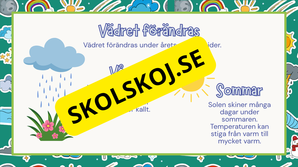 Väder och årstider – Faktahäfte