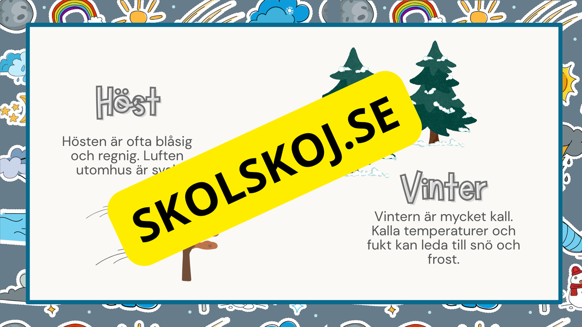 Väder och årstider – Faktahäfte