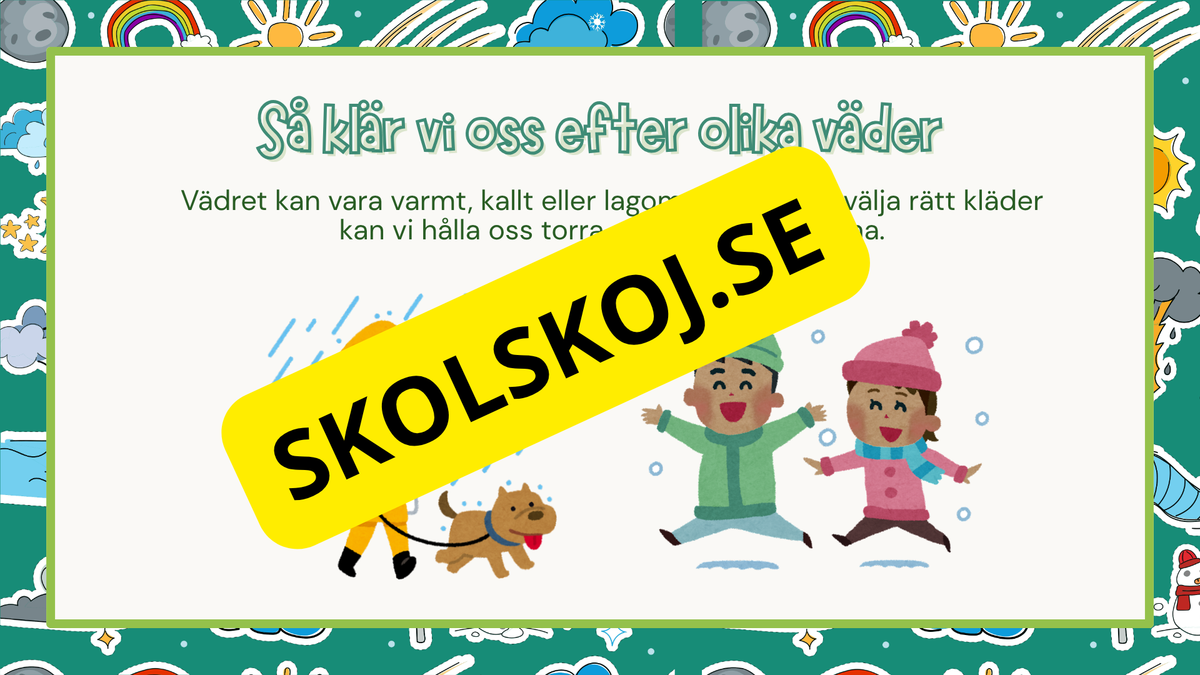 Väder och årstider – Faktahäfte