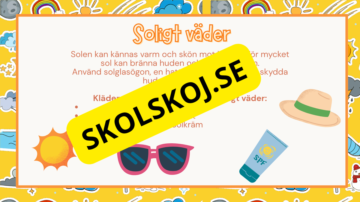 Väder och årstider – Faktahäfte