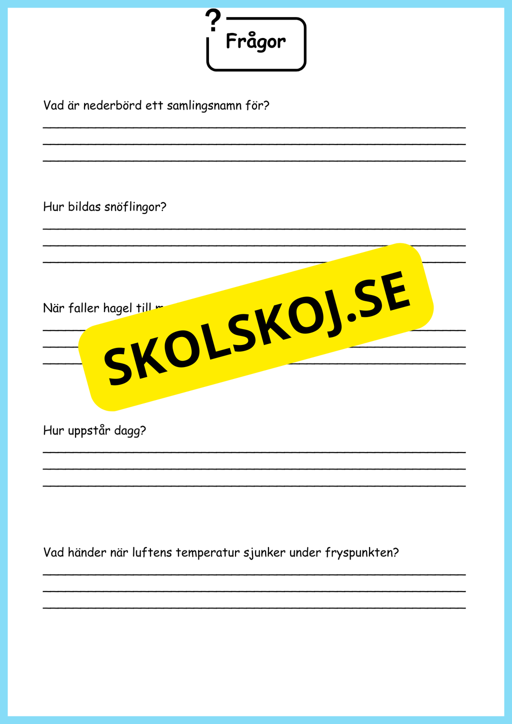Väder och naturens fenomen