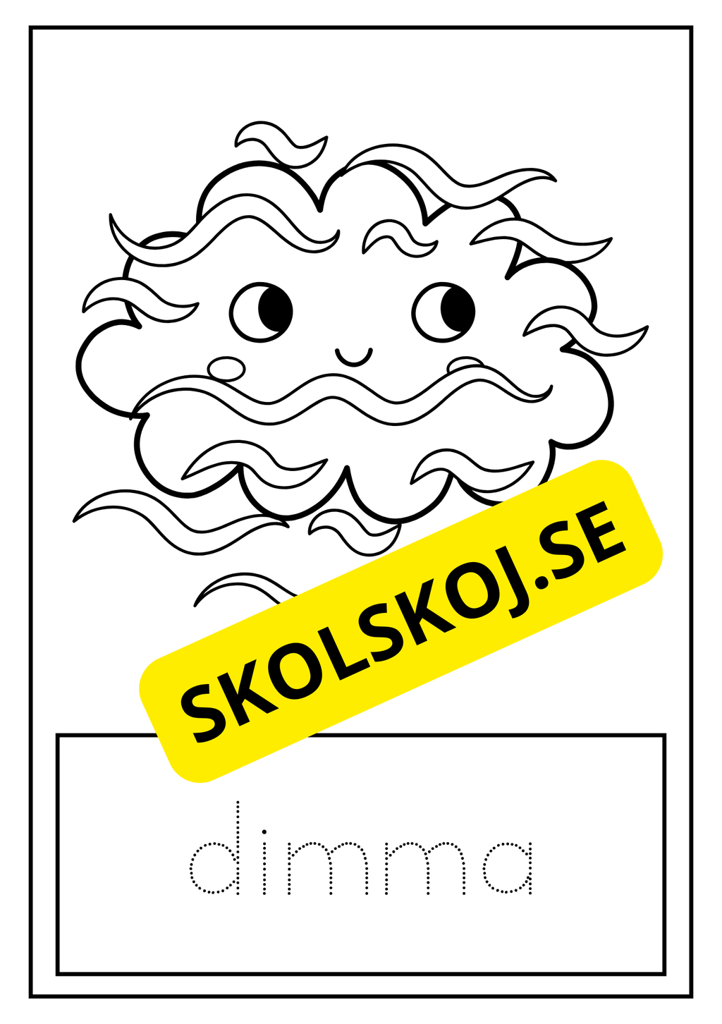 Vädret - Spåra ord - Målarbok