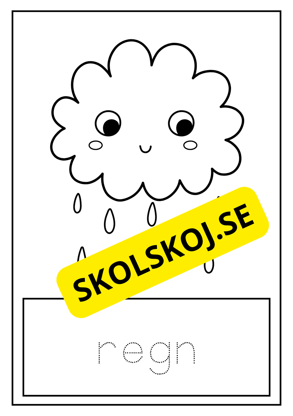 Vädret - Spåra ord - Målarbok