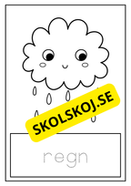 Vädret - Spåra ord - Målarbok