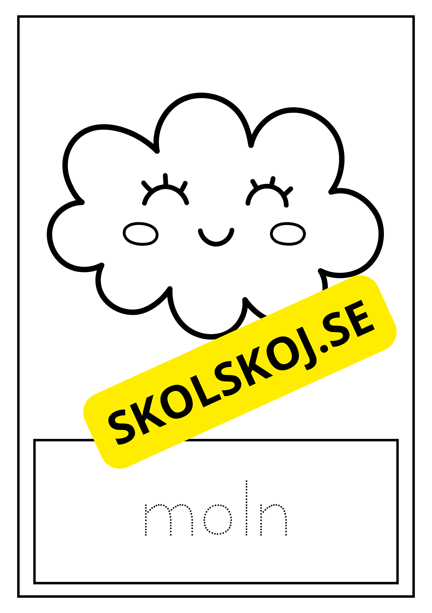 Vädret - Spåra ord - Målarbok