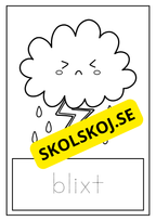 Vädret - Spåra ord - Målarbok