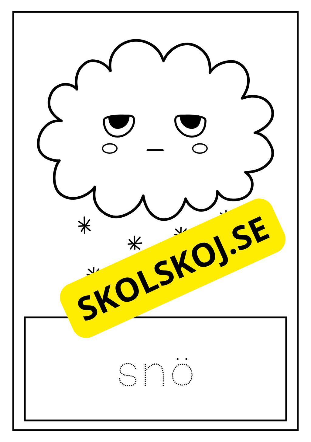 Vädret - Spåra ord - Målarbok