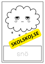 Vädret - Spåra ord - Målarbok