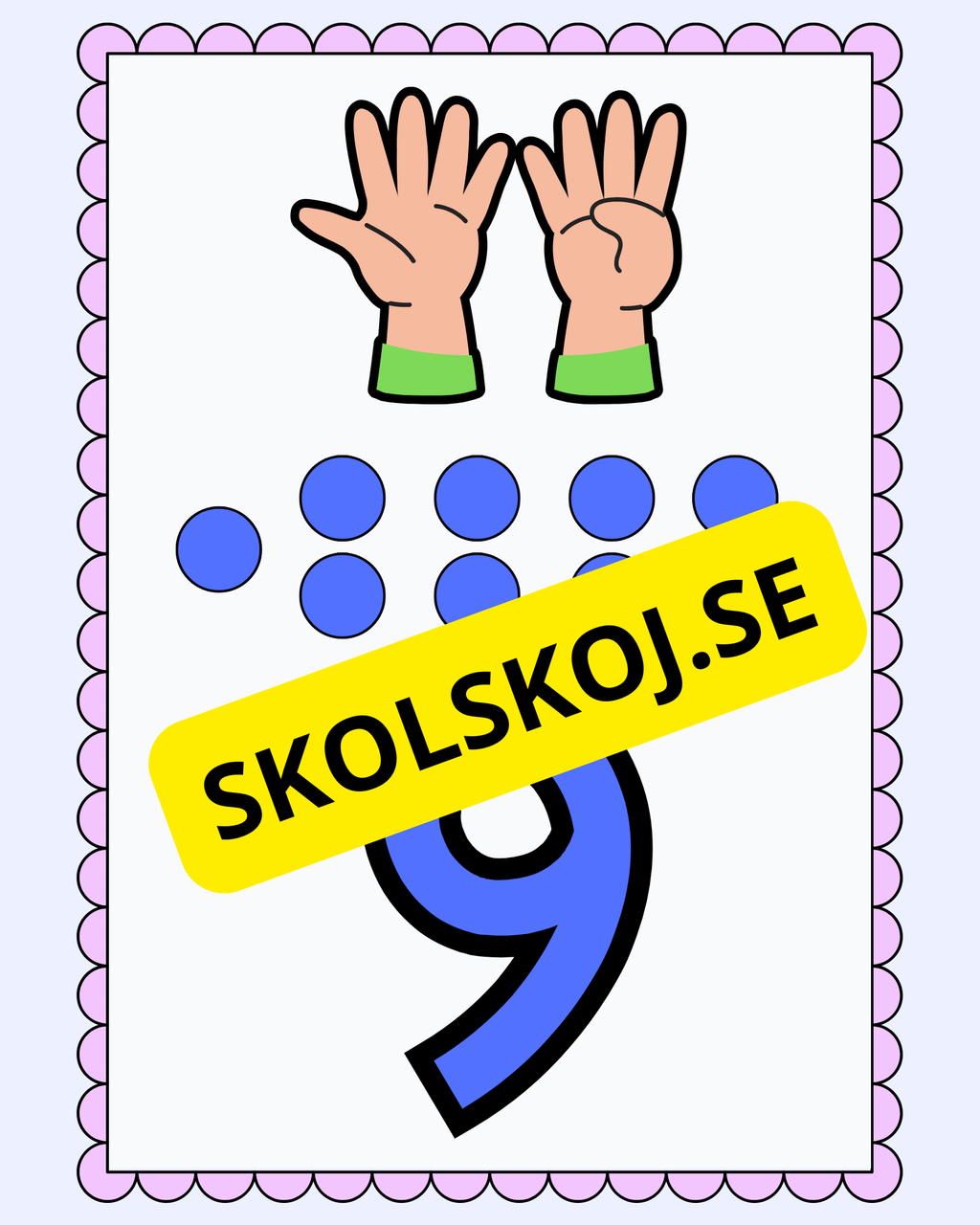 Väggsiffror 1 - 10 ny