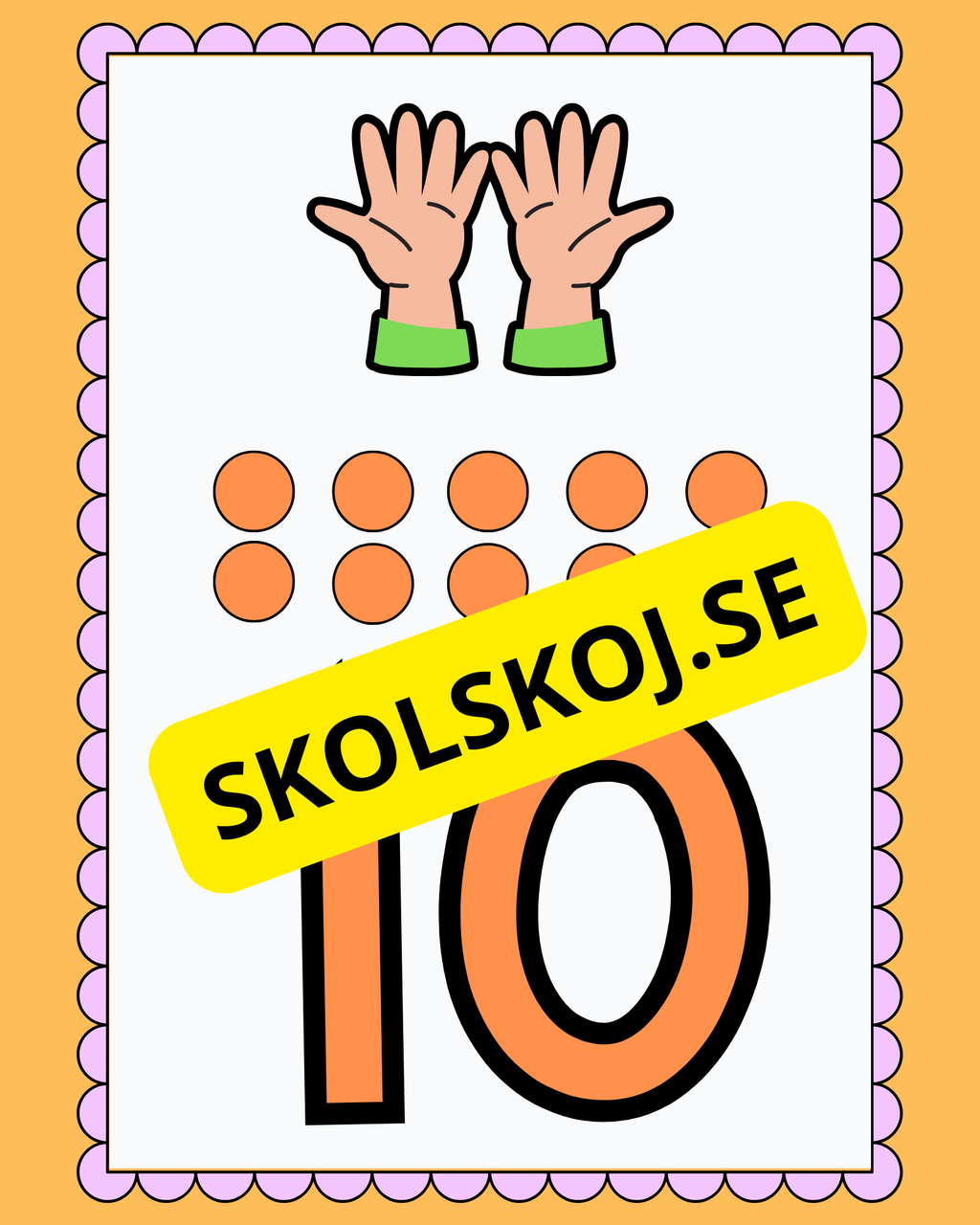 Väggsiffror 1 - 10 ny