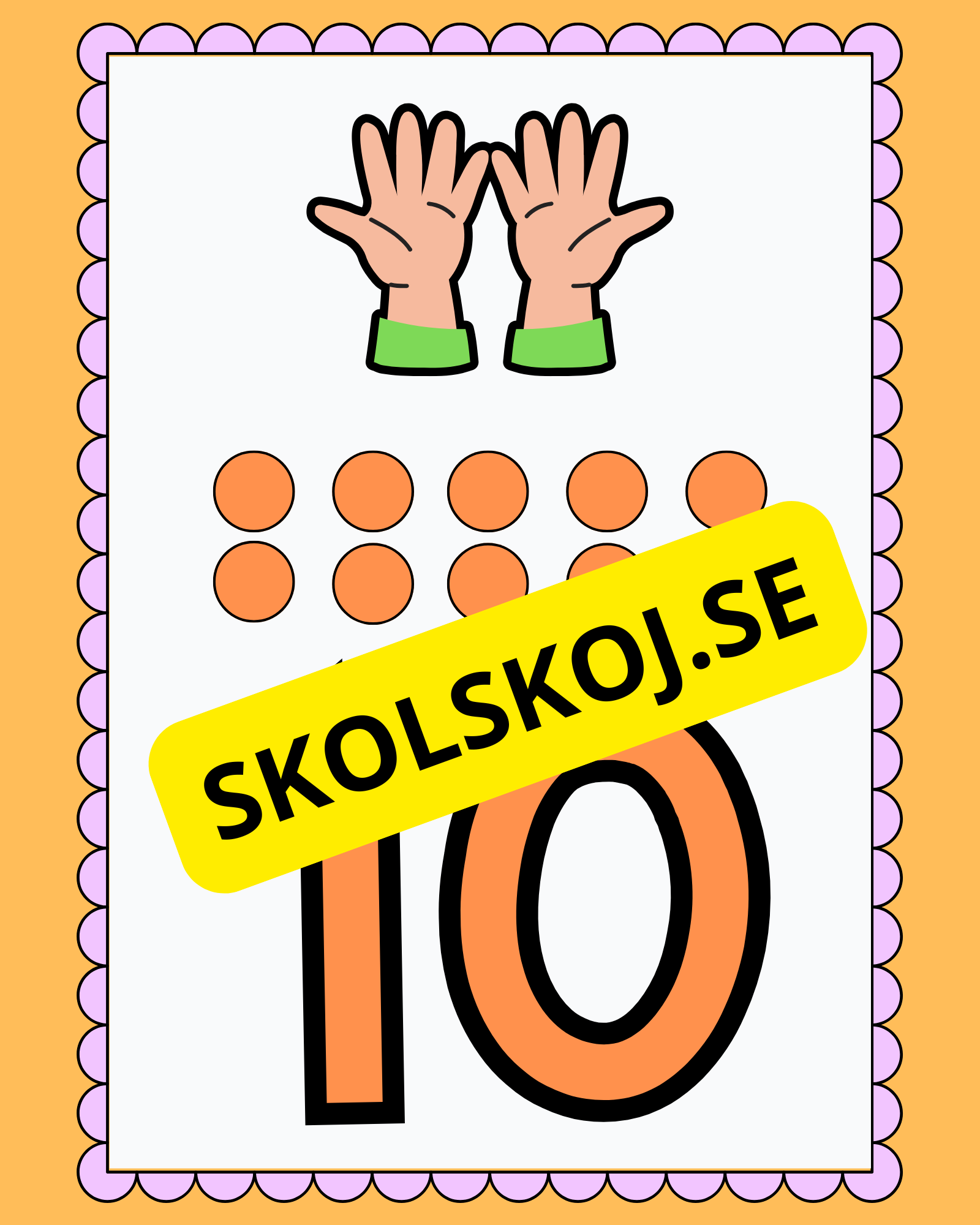 Väggsiffror 1 - 10 ny