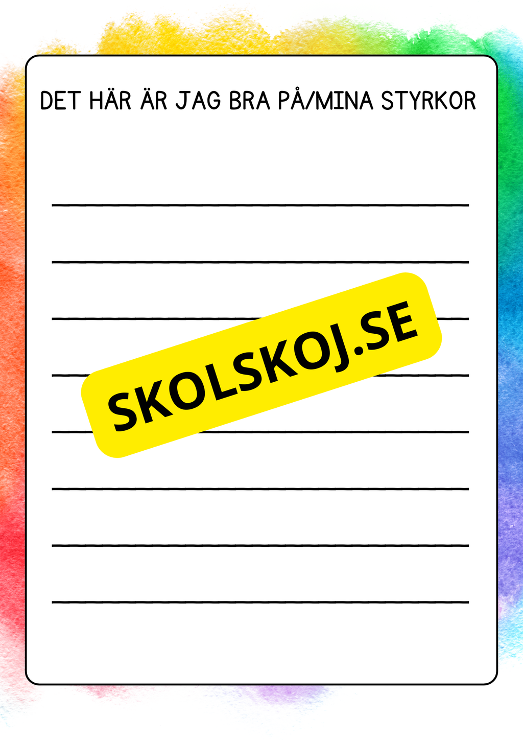 Välkommen till mitt utvecklingssamtal  - Mall