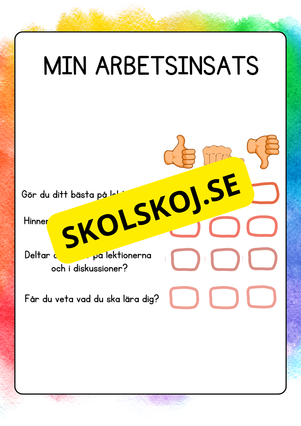 Välkommen till mitt utvecklingssamtal  - Mall