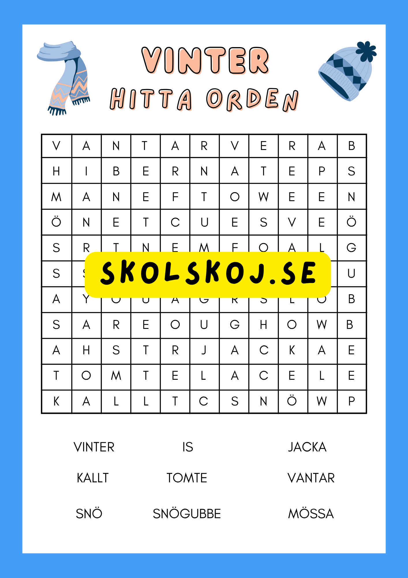 Välkommen vinter - Årskurs 1 - 3