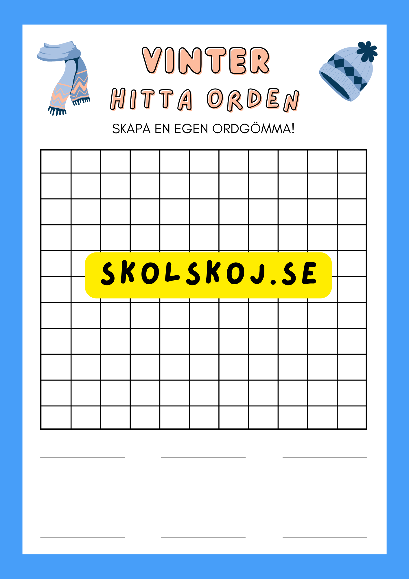 Välkommen vinter - Årskurs 1 - 3