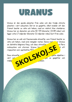 Våra 8 planeter - Läsförståelse - Häfte
