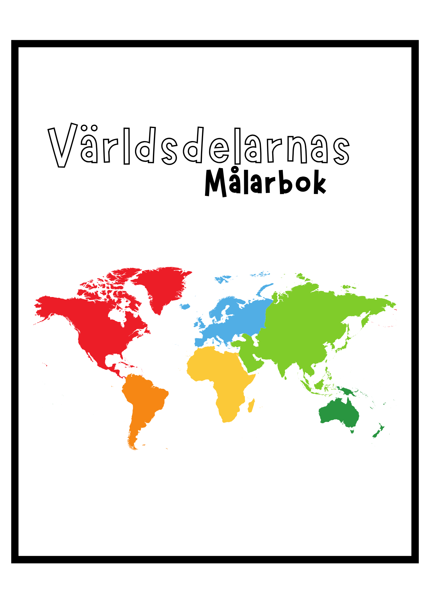 Världsdelarnas målarbok