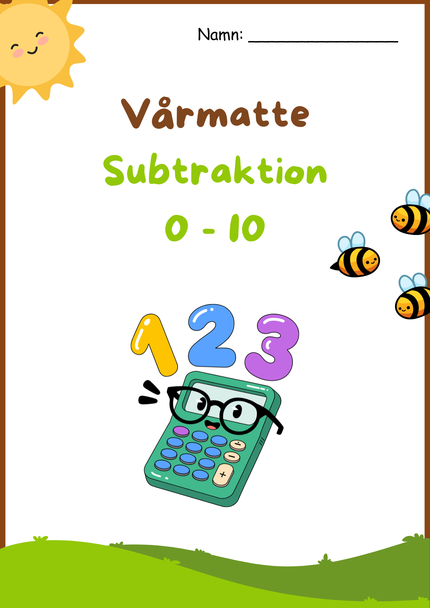 Vårmatte - Subtraktion 0 - 10