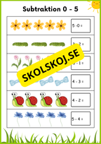 Vårmatte - Subtraktion 0 - 10