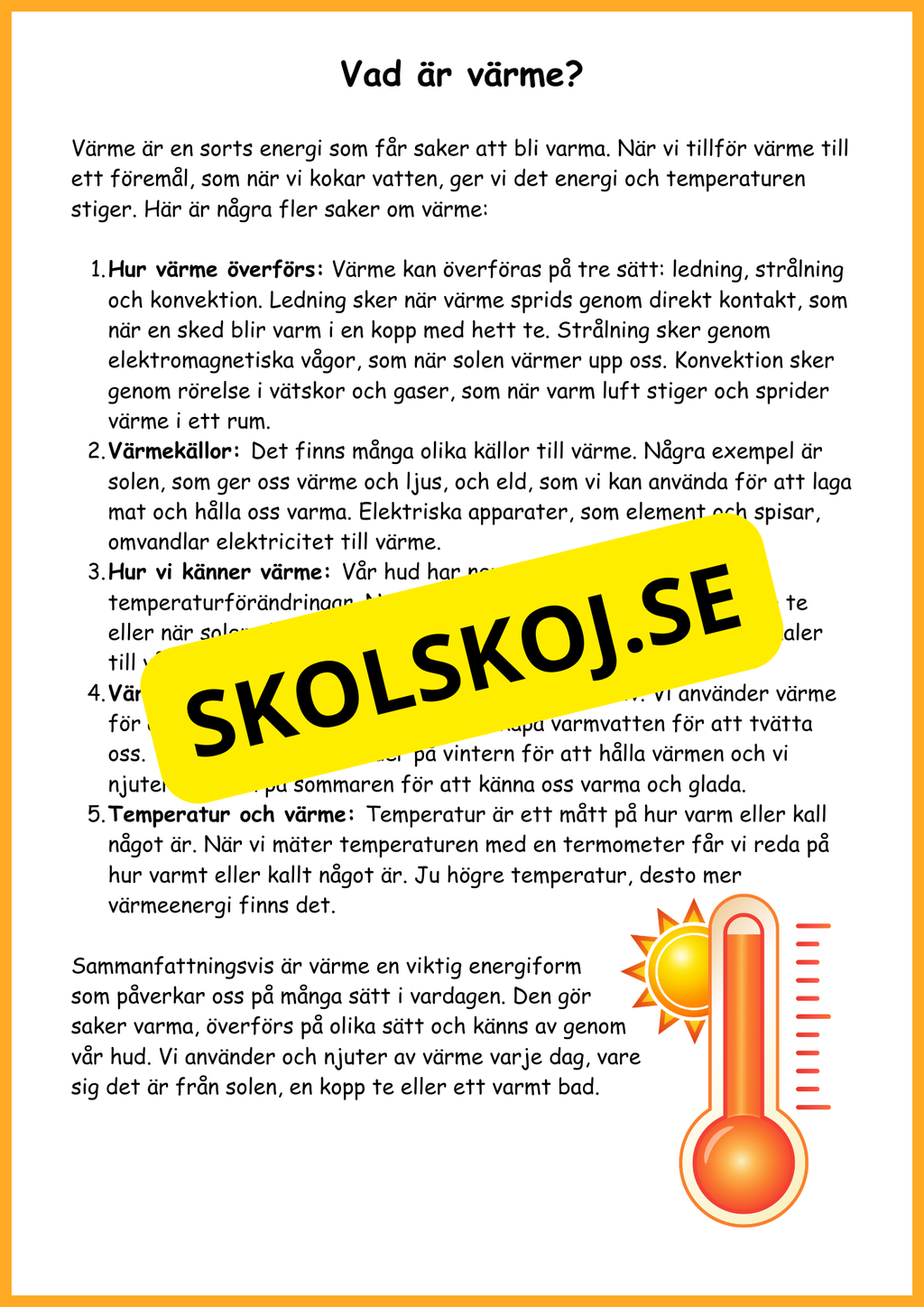 Värme - Häfte - Årskurs 4 - 6